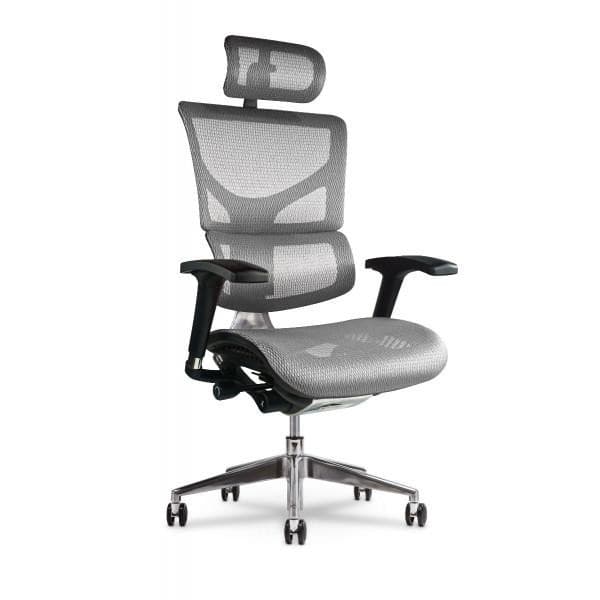 x Chair X2 Executive Task Chair White K-Sport Mesh with Headrest