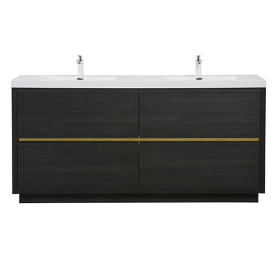 Bathin Freestanding Bathroom Vanity With Double Sinks, Bathroom Storage Vanity Cabinet With Stone Resin Countertop And Soft Close Drawers