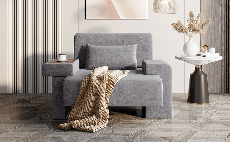 Modern Oversized Armchair With Soft Cushion For Living Room