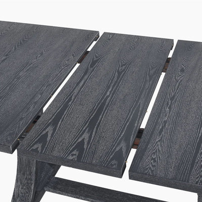 Devingo - Extendable Dining Table Rustic Style - Gray