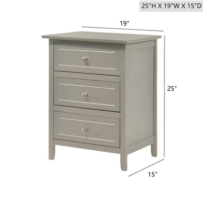 Daniel - 3 Drawer Nightstand