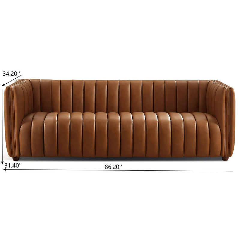 April - Mid-Century Modern Luxury Tight Back Boucle Couch