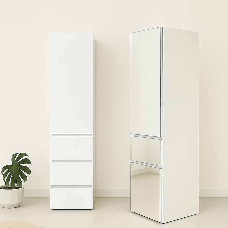 Elise - Modular Closet System With Mirror For Custom Storage Solutions - White
