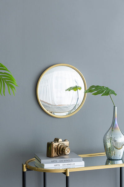 Round Mirror, Circle Mirror With Iron Frame For Living Room Bedroom Vanity Entryway Hallway