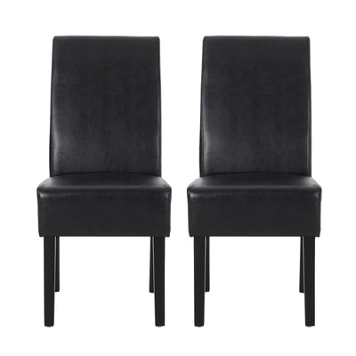 Contemporary Dining Chair With Rubberwood Legs (Set of 2)