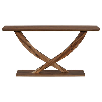 Console Table With Cross Leg Base And Reinforced Support Plate