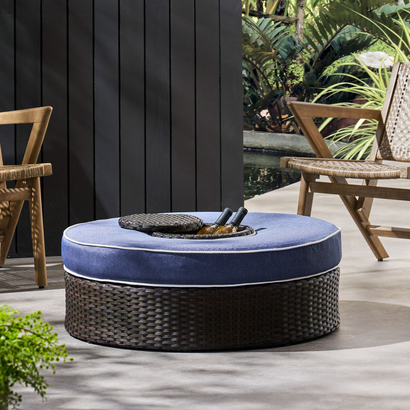 Madras - Ottoman With Ice Bucket