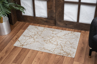 Elegance - 5'3" X 7'3" Area Rug - Gold, Polyester
