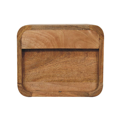 Mini Curve Floating Bedside - Oak