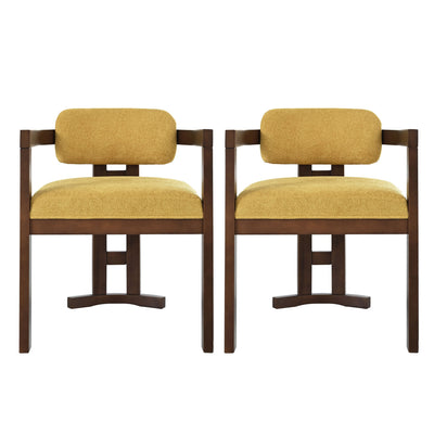 Stylish Indoor Upholstered Wood Dining Chair (Set of 2)
