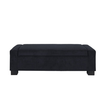 Textured Fabric Ottoman Bench With Hinged Lid
