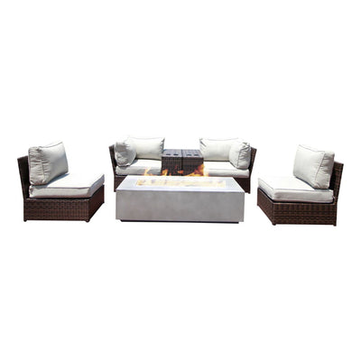 Outdoor Elegance Conversation Set With Fire Pit