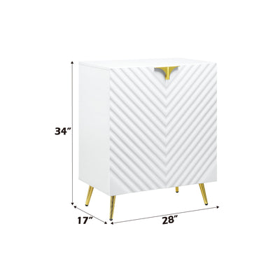 Gaines - High Gloss Console Cabinet - White