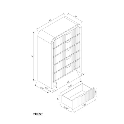 Beverly - Chest, LED Lighting - White / Black