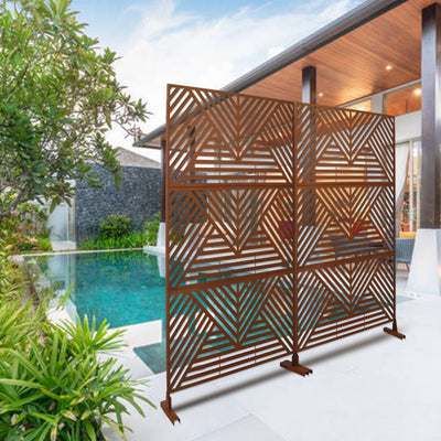 Freestanding Outdoor & Indoor Freestanding Metal Privacy Screen