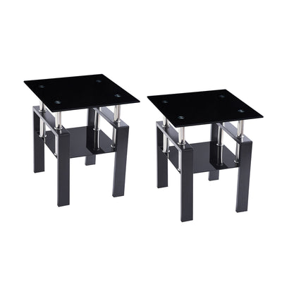 Tempered Glass Table With Storage