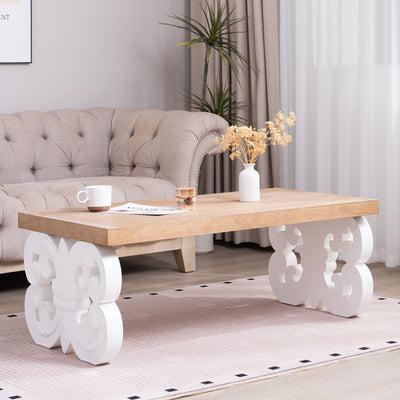 Ornate Scroll Base Coffee Table