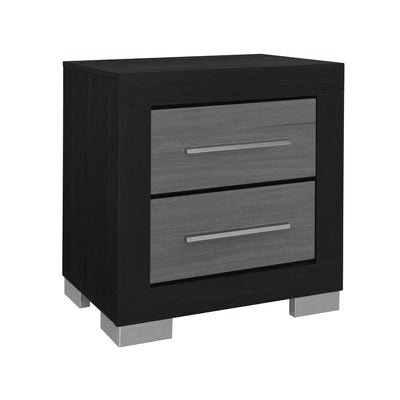 Elsa - 2 Toned Nightstand With Bar Handle And Spacious Drawers
