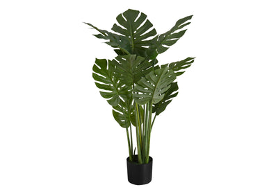 45" Tall, Artificial Plant, Monstera Tree, Indoor, Faux, Fake, Floor, Greenery, Potted, Real Touch, Decorative - Green / Black