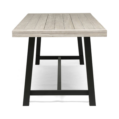 Equilibrium - Outdoor Dining Table With Wooden Frame And Slat Top