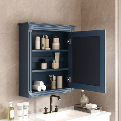 Wall Mounted Bathroom Storage Cabinet With Mirror, Medicine Cabinet With Height Adjustable Shelf