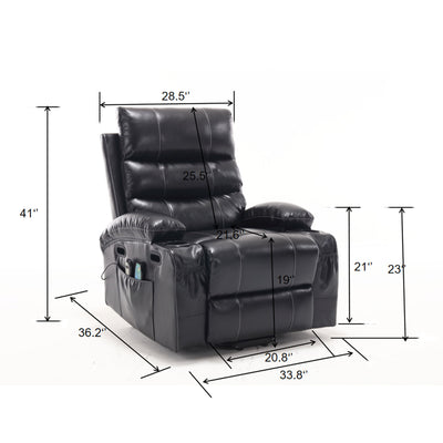 Cozy Electric Power Lift Recliner Chair Sofa For Elderly With Vibration Massage And Lumbar Heat