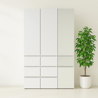 Elise - Modular Closet System With Mirror For Custom Storage Solutions - White