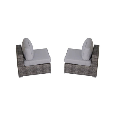 Modern Rattan Wicker Seating Group With Cushions