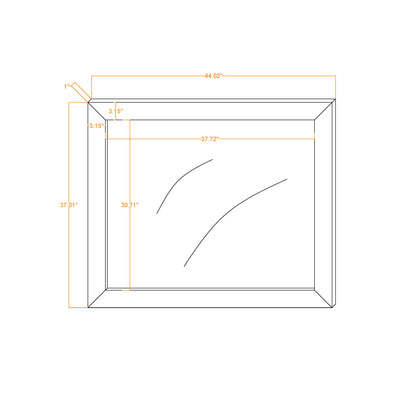 Monica - Mirror With Clean Lines - Dark Oak