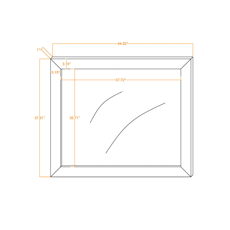 Monica - Mirror With Clean Lines - Dark Oak