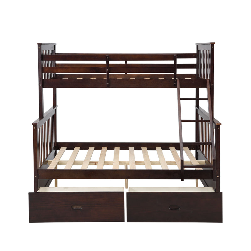 Bunk Bed With Ladder, And Safety Guard Rails