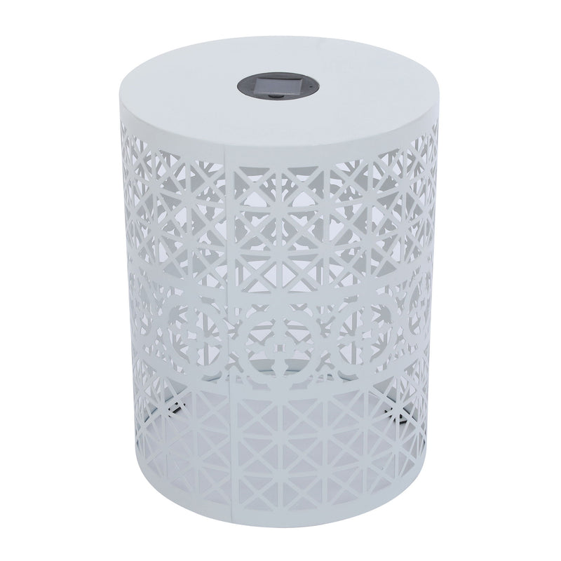 Modern Iron Solar Side Table With Built - In Light