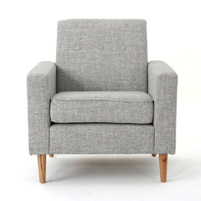 Nebulize - Upholstered Fabric Club Chair With Button Tufted And Square Off Arm And Back