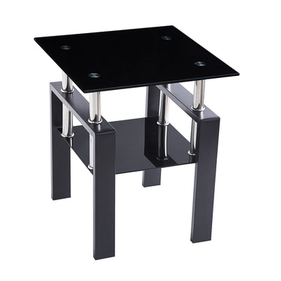 Tempered Glass Table With Storage