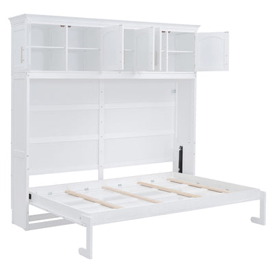 Murphy Modern Bed With Top Cabinets For Space Saving And Comfort