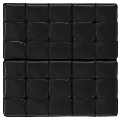 Harrison - Large Square Coffee Table Storage Ottoman - Black