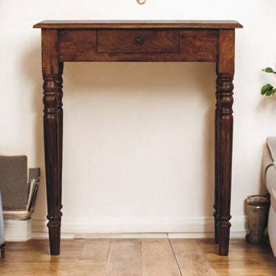 Turned Legs Drawer Console Table