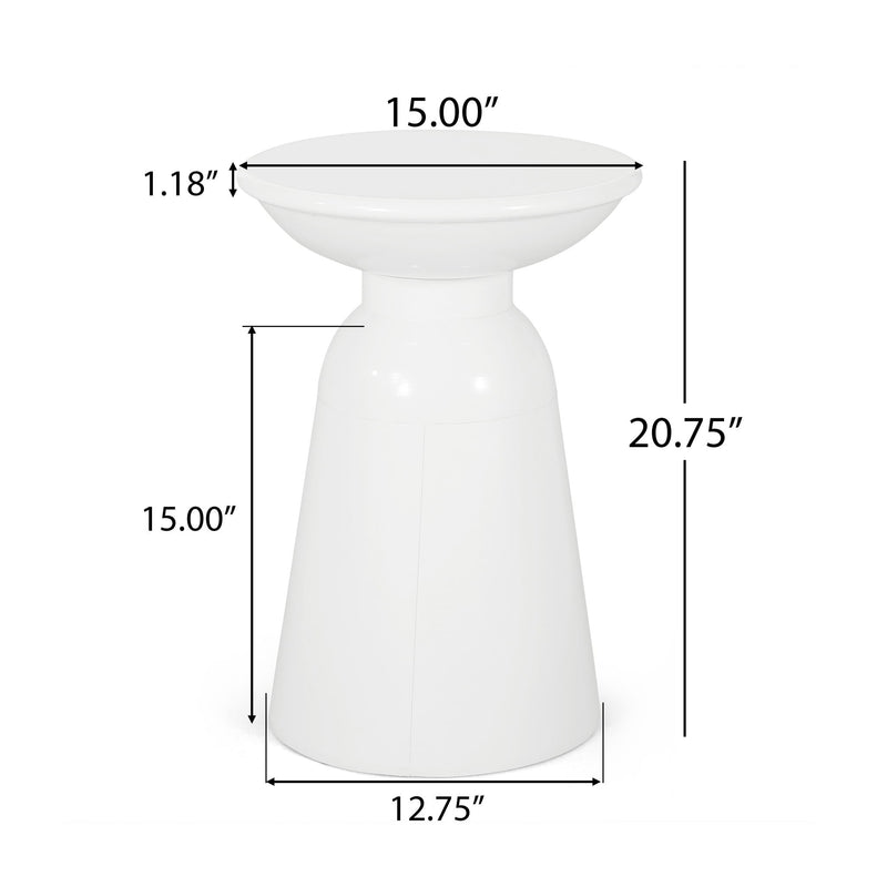 Outdoor Modern Metal End Large Table