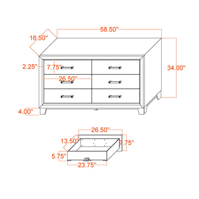 Soluto - Dresser - Gray / Black