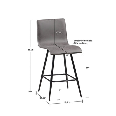 Swivel Counter Stool - Gray