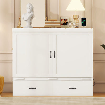 Murphy Bed With USB Port And A Large Drawer