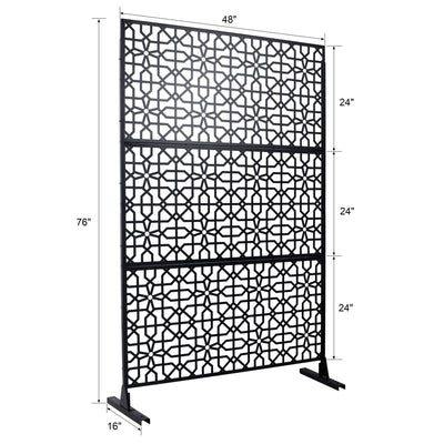 Outdoor & Indoor Metal Freestanding Decorative Privacy Screen