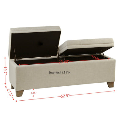 Soft Close Upholstered Storage Bench, Convenient Design
