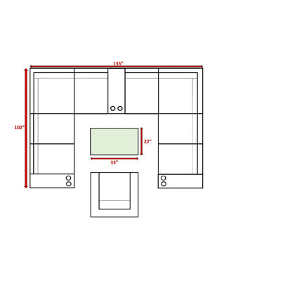 Outdoor Wicker Sectional With Weather Resistant Cushions And Table