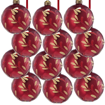 Christmas Ball Glass Decorative Hanging Ball Christmas Tree Ornaments, For Holiday Party Decorations