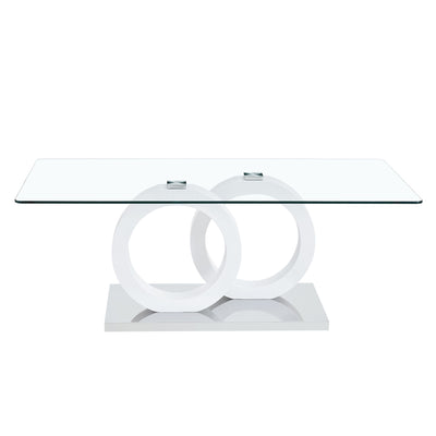 Contemporary Style Glass Top Coffee Table