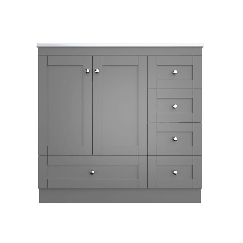 Shaker Free Standing Bathroom Vanity Cabinet With Sink, Soft Close Drawers, Soft Close Doors