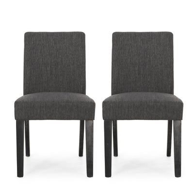 Contemporary Dining Chair With Upholstered Seating And Tapered Legs