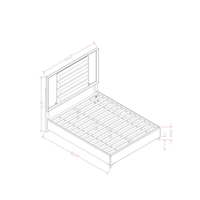Star - 5 Pieces Bedroom Set Modern Design With LED