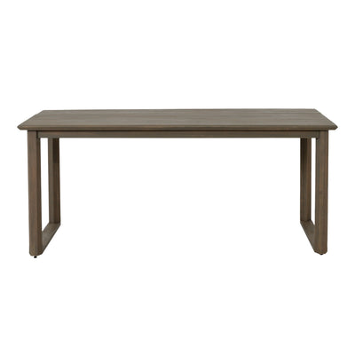 Rustic Nash Dining Table With Slat Design - Gray